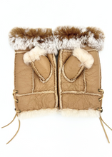 Load image into Gallery viewer, Handsfree Shearling & Rabbit Texting Gloves