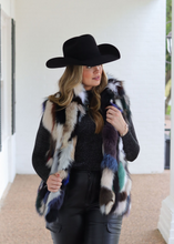 Load image into Gallery viewer, Multi-Colored Fox Fur Vest