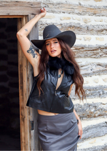 Load image into Gallery viewer, Western Yoke Leather Vest