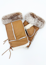 Load image into Gallery viewer, Handsfree Shearling & Rabbit Texting Gloves