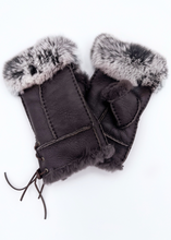 Load image into Gallery viewer, Handsfree Shearling & Rabbit Texting Gloves