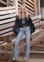 Load image into Gallery viewer, Embroidered Black Leather & Fox Jacket