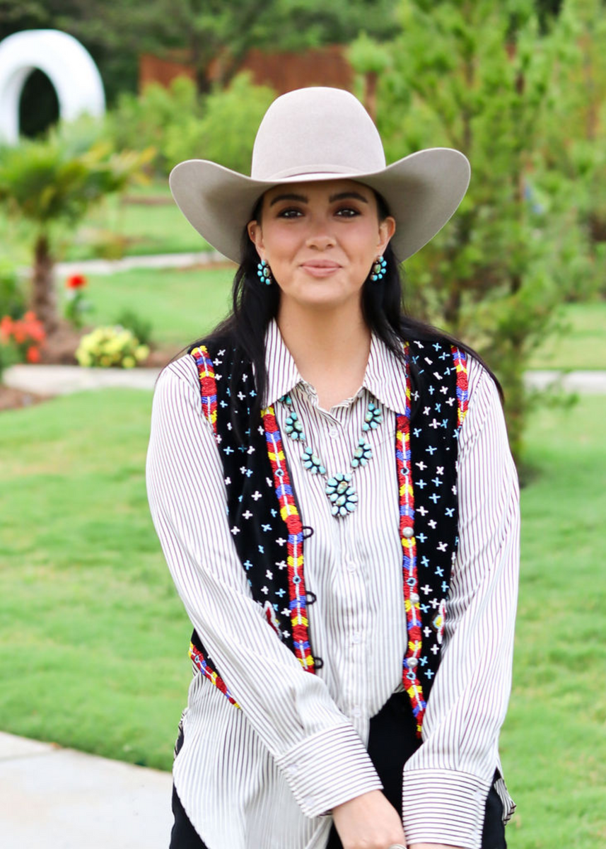 Hand Beaded Vest – Morris Kaye Furs
