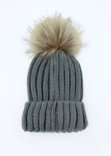 Load image into Gallery viewer, grey knit beanie