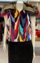 Load image into Gallery viewer, Green Stars Multi-Mink Bomber Jacket