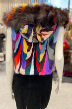 Load image into Gallery viewer, Green Stars Multi-Mink Bomber Jacket