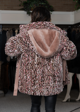 Load image into Gallery viewer, Pink Pieced Mink Parka