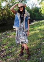 Load image into Gallery viewer, Women's Denim and Coyote Vest