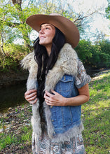 Load image into Gallery viewer, Women's Denim and Coyote Vest