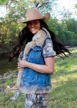 Load image into Gallery viewer, Women's Denim and Coyote Vest