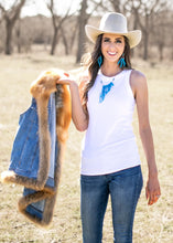Load image into Gallery viewer, Women's Denim and Red Fox Vest