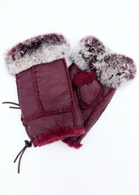 Load image into Gallery viewer, Handsfree Shearling &amp; Rabbit Texting Gloves