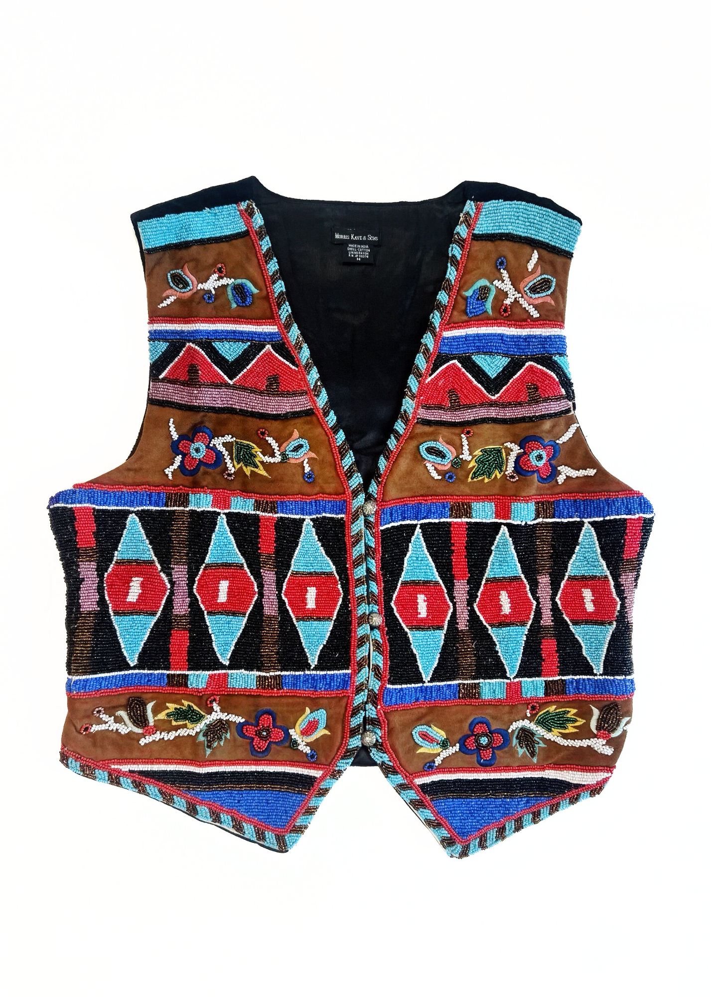 週末限定価格 Karachi glass beads handknit vest Karachi Glass beads handknit vest | AKIRANAKA ONLINESTORE