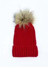 Load image into Gallery viewer, red knitted beanie