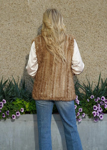 Pastel Mink Knitted Vest