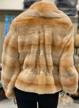 Load image into Gallery viewer, Dyed Peach Mink Jacket