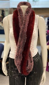 Knitted Rabbit Fur Infinity Scarf