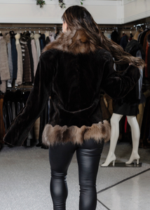 Mink Jacket with Fox Fur Trim