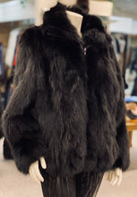Load image into Gallery viewer, Black Jacket/Fox Fur