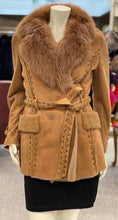 Load image into Gallery viewer, Shearling Fox Jacket with Belt