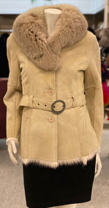Shearling Fox Jacket with Belt