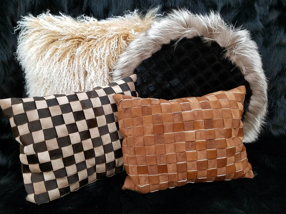 Mink & Fox Fur Pillows and Tibetan Lamb Fur Pillows