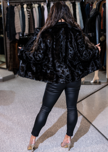 Black Mink Pieces Jacket