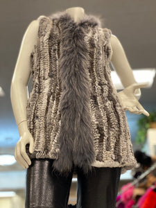 Knitted Rabbit/Raccoon Vest