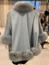 Load image into Gallery viewer, Cashmere Cape with FoxTrim