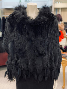 Rabbit Fringe Poncho