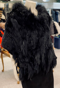 Rabbit Fringe Poncho