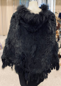 Rabbit Fringe Poncho