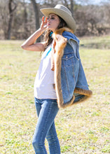 Load image into Gallery viewer, Women&#39;s Denim and Red Fox Vest